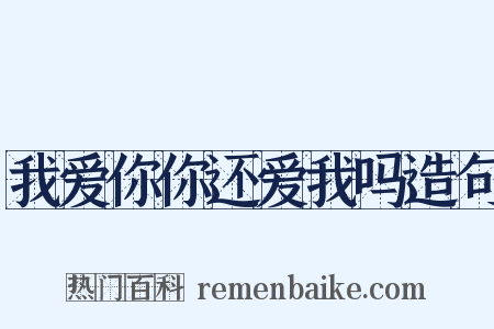 我爱你你还爱我吗造句是什么意思的图片